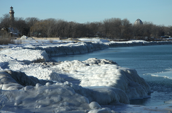 Icy Evanston Shoreline